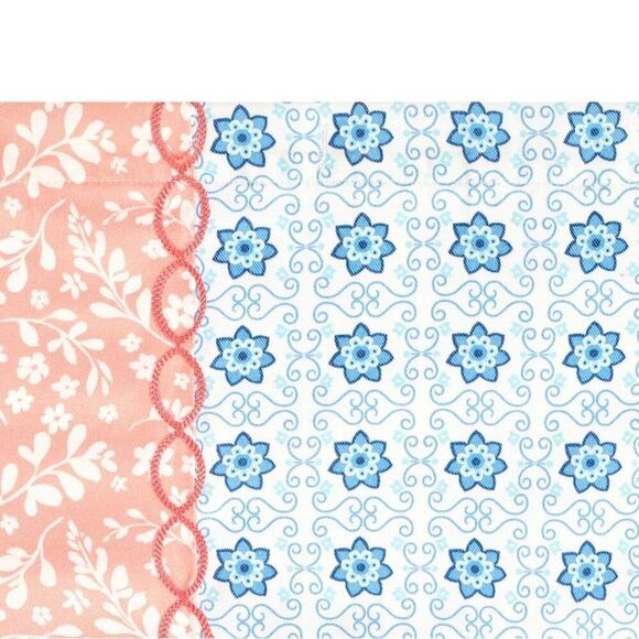 Pioneer Woman Ditsy Patchwork Shower Curtain Cotton/Poly Vintage Quilt Style NEW - Picture 5 of 5